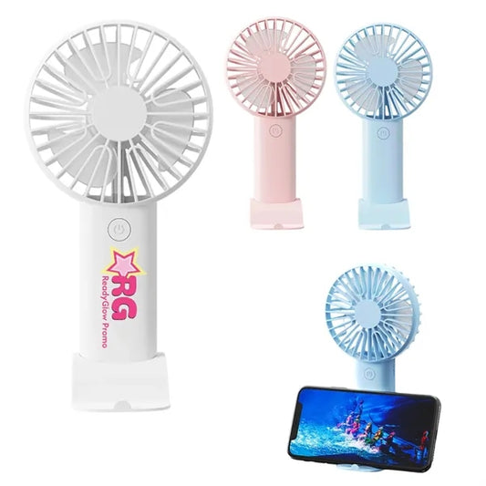 Compact Mini Fan with Integrated Phone Stand