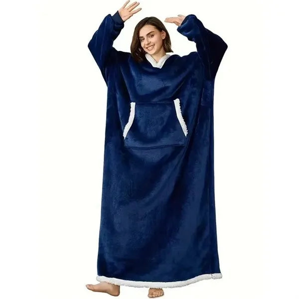 Fleece Hoodie Wearable Blanket