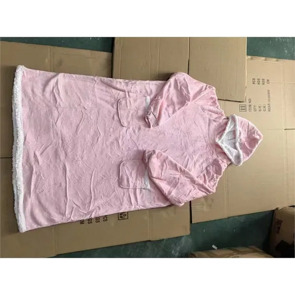 Fleece Hoodie Wearable Blanket