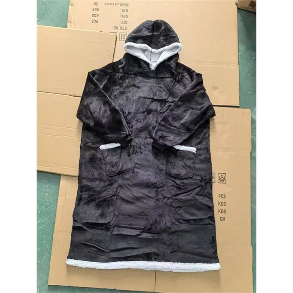 Fleece Hoodie Wearable Blanket