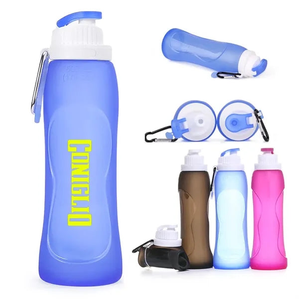 17 oz Silicone Collapsible Water Bottle