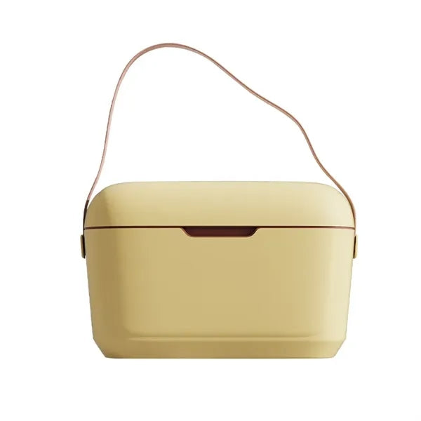 Portable 12L Vintage Insulated Cooler Lunch Box with Handle