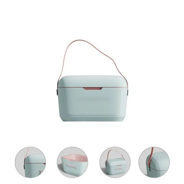Portable 12L Vintage Insulated Cooler Lunch Box with Handle