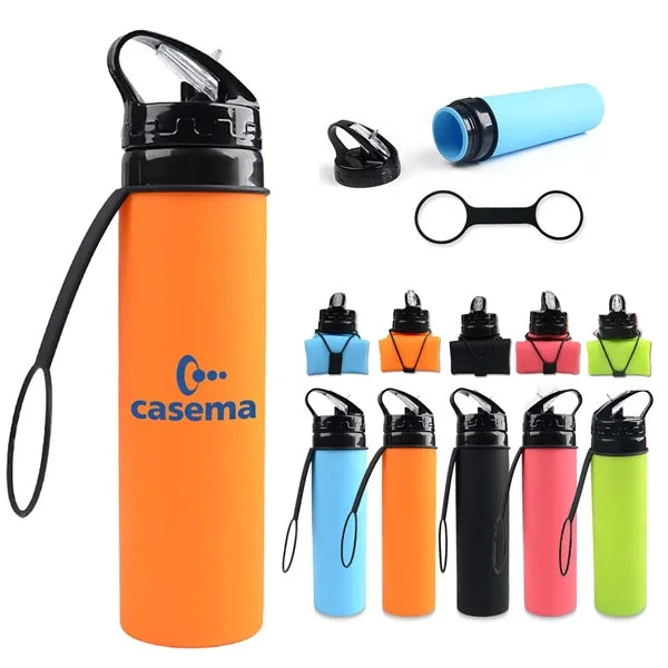 20 oz Silicone Collapsible Water Bottle
