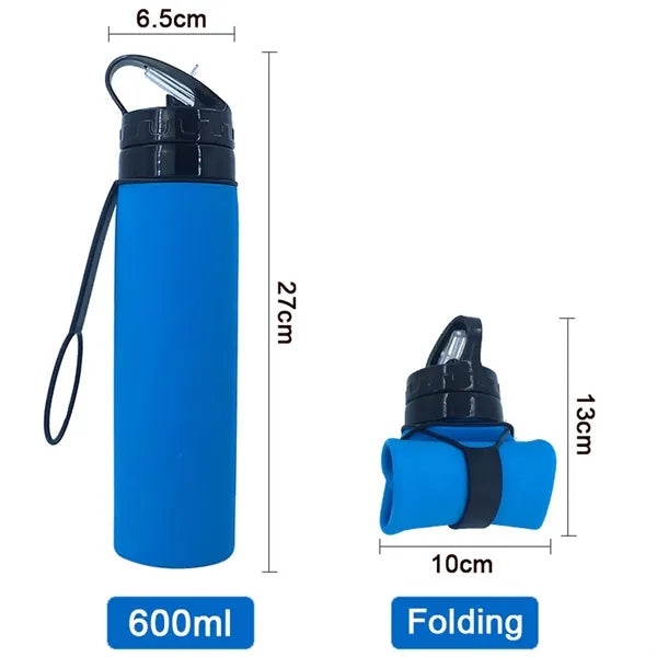 20 oz Silicone Collapsible Water Bottle