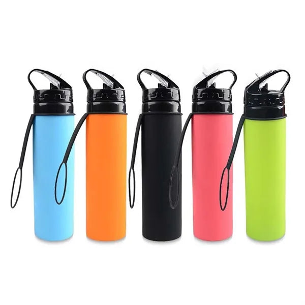 20 oz Silicone Collapsible Water Bottle