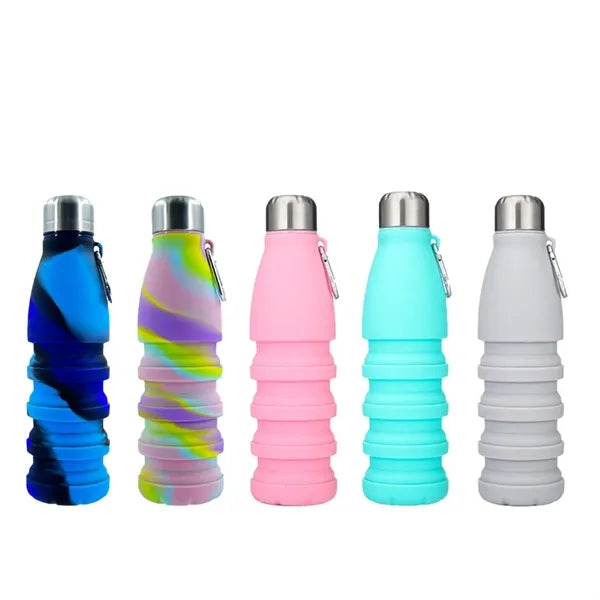18 oz Silicone Collapsible Water Bottle