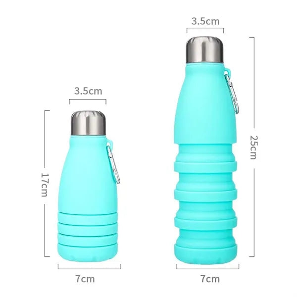 18 oz Silicone Collapsible Water Bottle