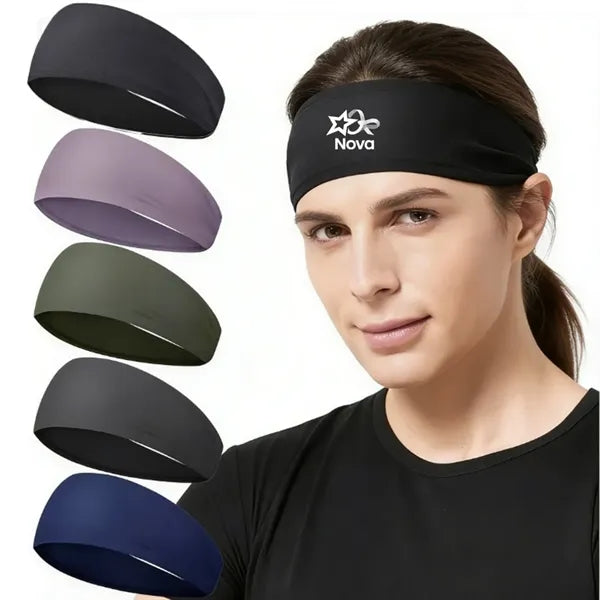 5 Pack High Elasticity Moisture Wicking Sports Headbands