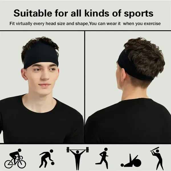 5 Pack High Elasticity Moisture Wicking Sports Headbands