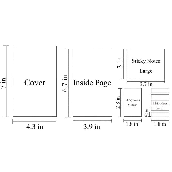 PU Leather Notebook w/Sticky Notes