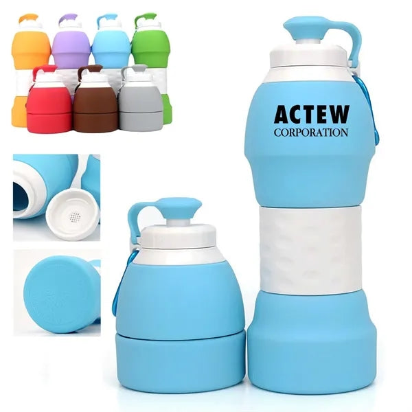20 oz Silicone Collapsible Water Bottle