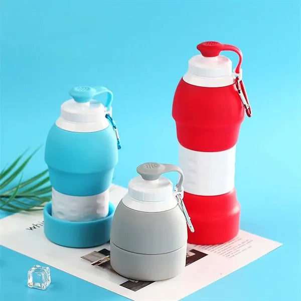 20 oz Silicone Collapsible Water Bottle