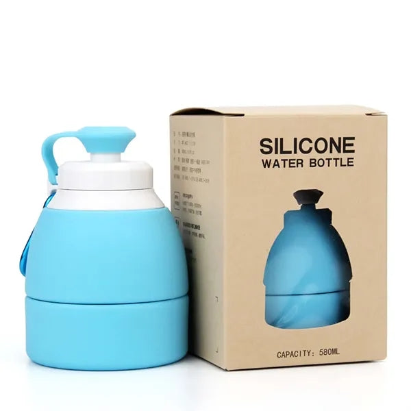 20 oz Silicone Collapsible Water Bottle