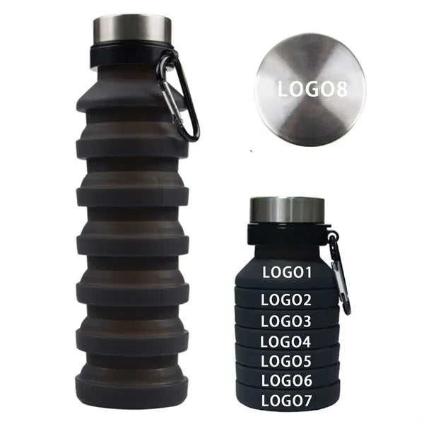 19 Oz. Outdoor Foldable Silicone Telescopic Water Bottle