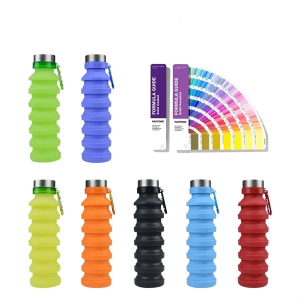 19 Oz. Outdoor Foldable Silicone Telescopic Water Bottle