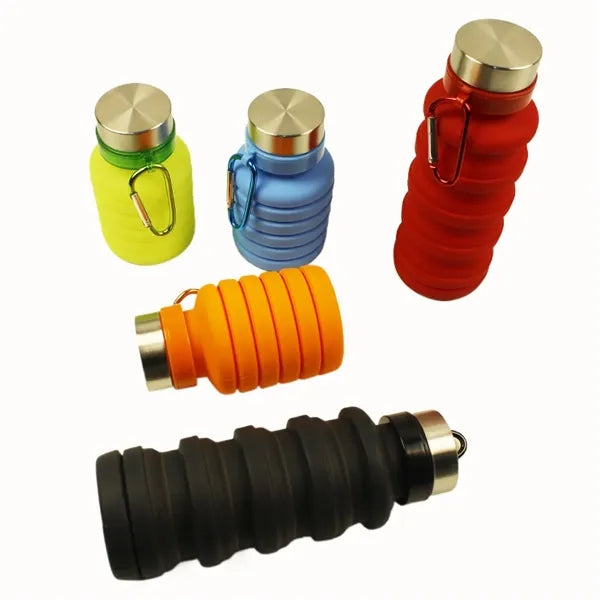 19 Oz. Outdoor Foldable Silicone Telescopic Water Bottle