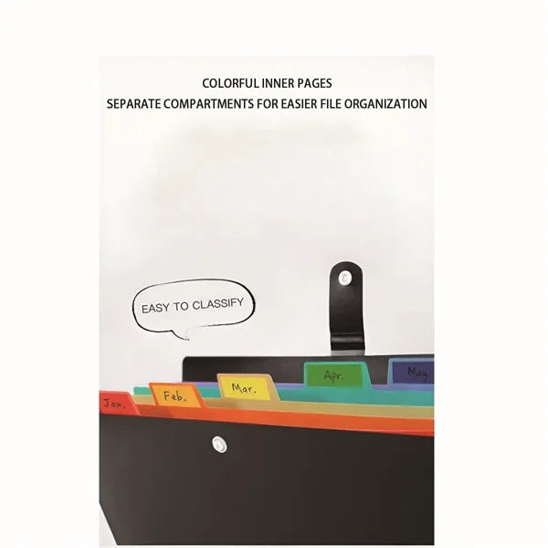 PP Rainbow 7-Compartment Office File Folder