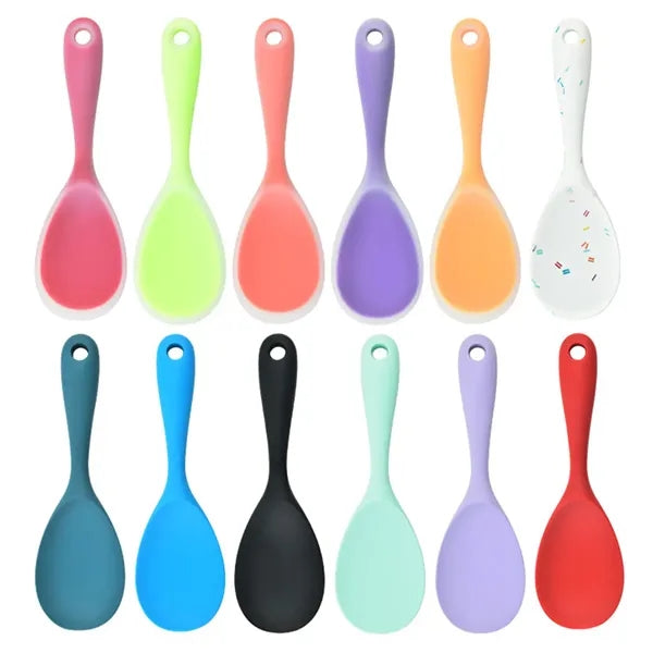 8.8in Colorful Silicone Rice Spoon Non Stick for Kitchen