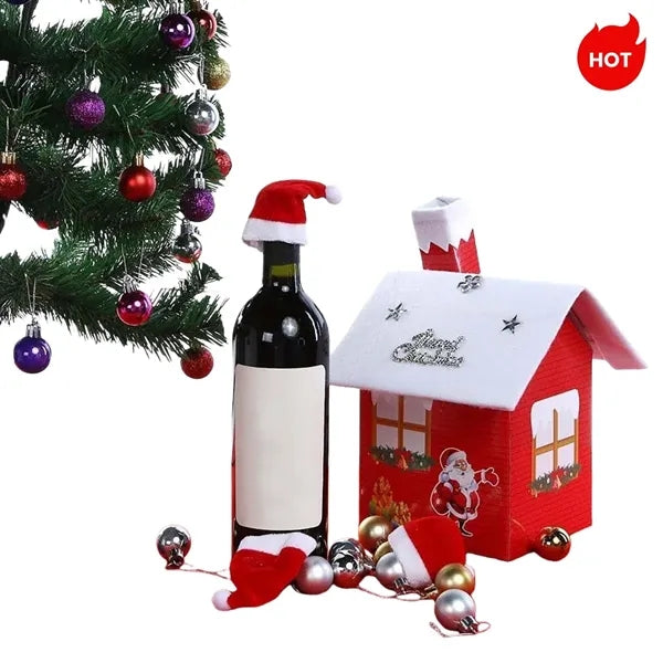 Wine Bottle Christmas Hat