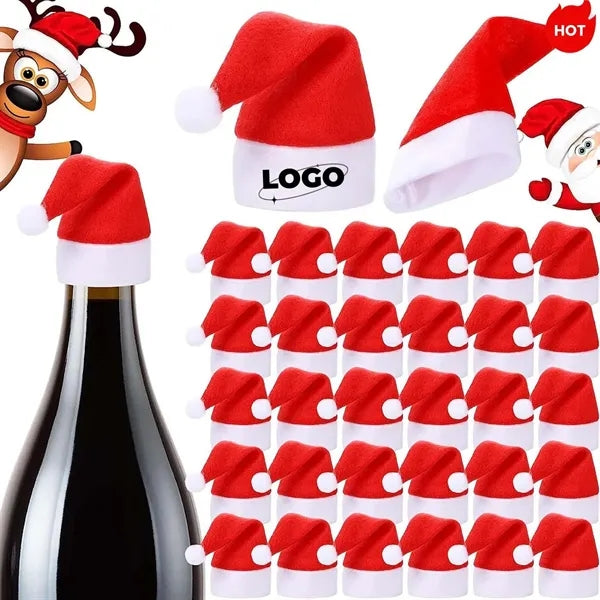 Wine Bottle Christmas Hat