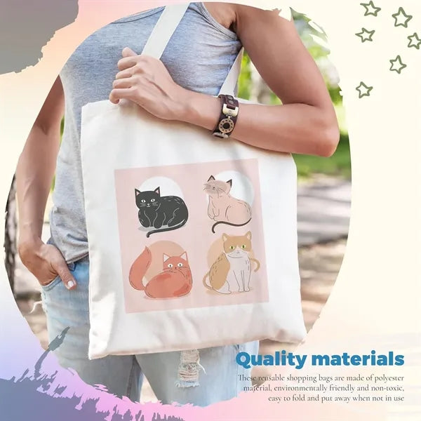 Full Color Tote Bag 13" x 15" With 10" Handle