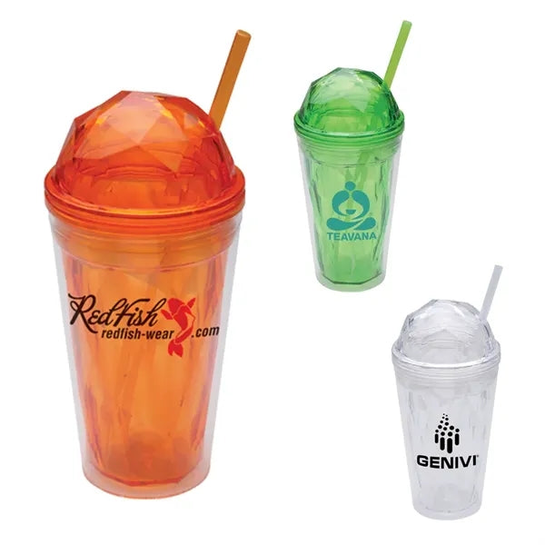 16 oz. Double Wall Acrylic Tumbler with Dome