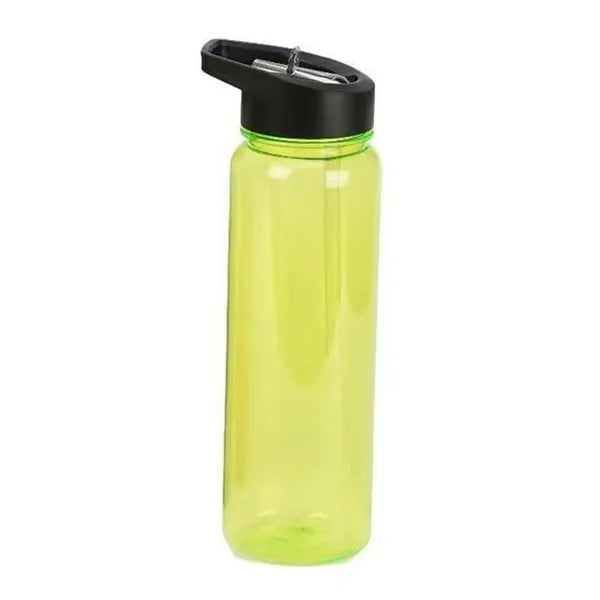 24 oz Translucent Flip Straw Sport Bottle with Handle Lid