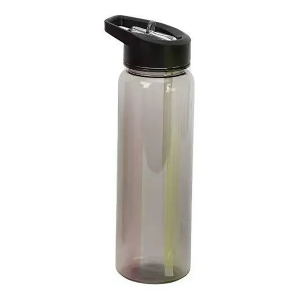 24 oz Translucent Flip Straw Sport Bottle with Handle Lid