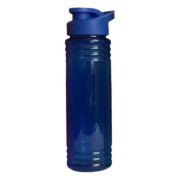 24 oz Ribbed Translucent Pop Top Water Bottle