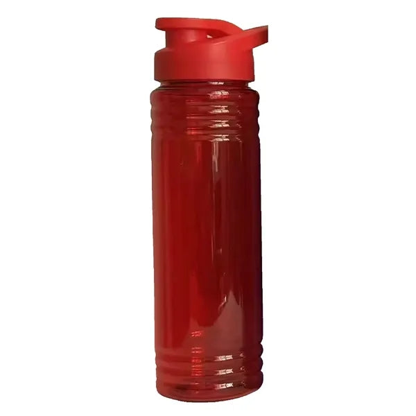24 oz Ribbed Translucent Pop Top Water Bottle