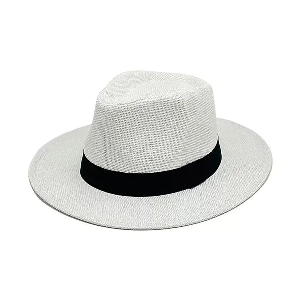 Wide Brim Straw Panama Roll up Hat