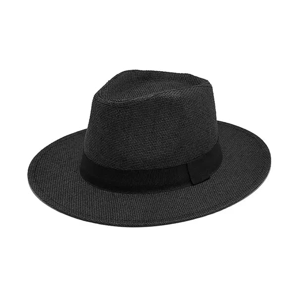 Wide Brim Straw Panama Roll up Hat