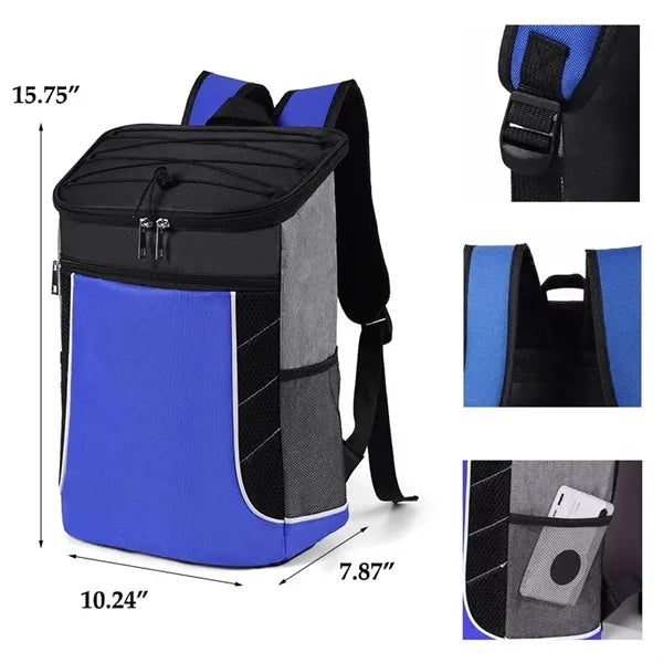 Backpack PEVA Lining Insulated Cooler Bag (12.5"W X 16.5")