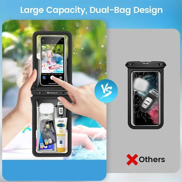 Double Space Waterproof Phone Pouch