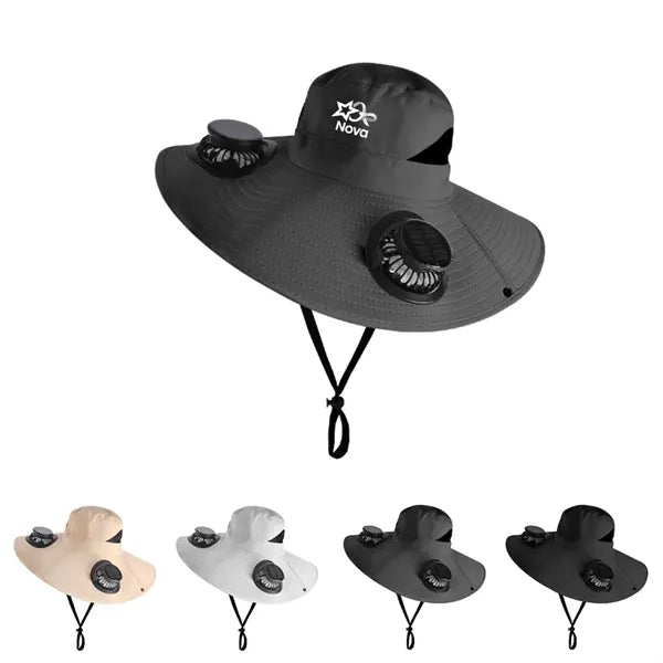 Solar Panel Powered Fan Hat
