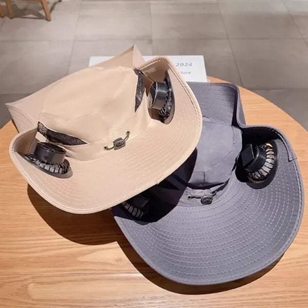 Solar Panel Powered Fan Hat