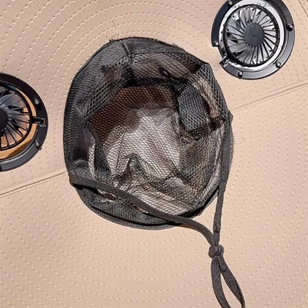 Solar Panel Powered Fan Hat