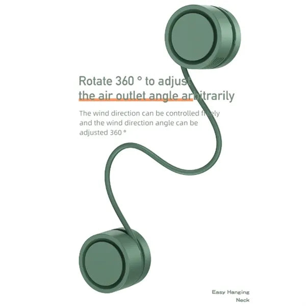 Portable Leafless Usb Charging Neck Fan