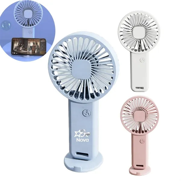 Handheld Desktop Fan With Phone Holder