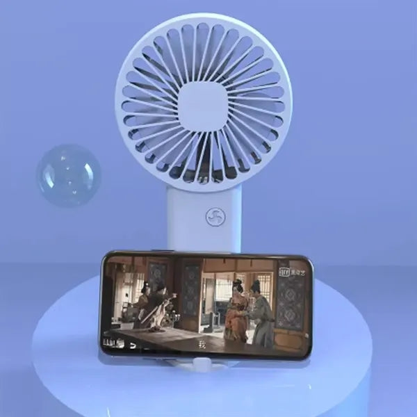 Handheld Desktop Fan With Phone Holder