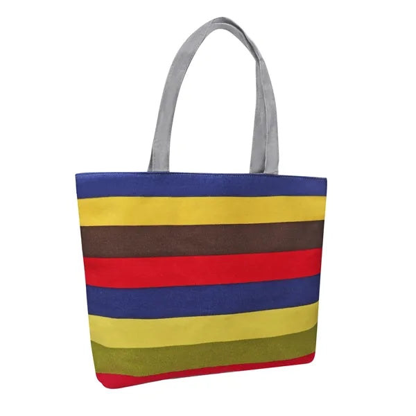 Full Color Large Canvas Shopping Tote Bag 17"x11.8"x3.5"