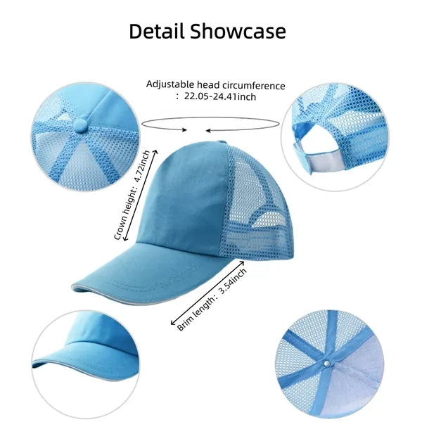 Wide-brim baseball cap
