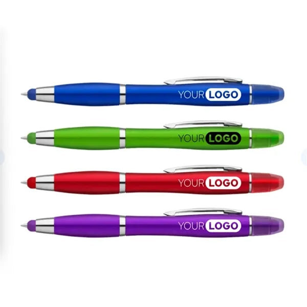 Curvy Stylus Twist Pen/Gel Highlighter