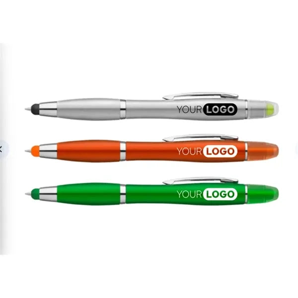 Curvy Stylus Twist Pen/Gel Highlighter