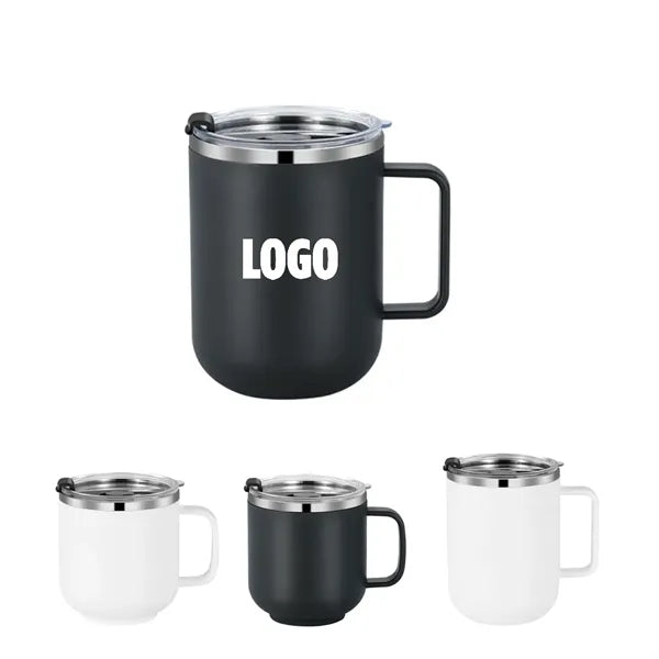 16/12 oz Stainless Steel Vacuum Mug w/Handle