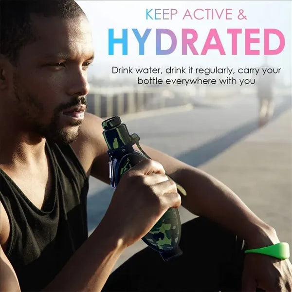 Foldable Sports Water Bottle With Compass