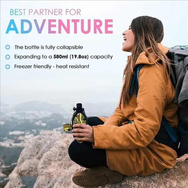 Foldable Sports Water Bottle With Compass