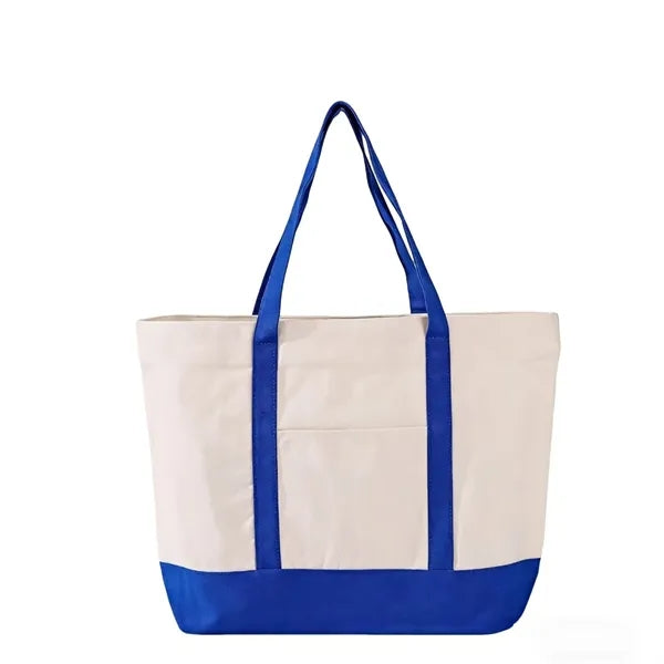 Two-Color Stitched Canvas Bag