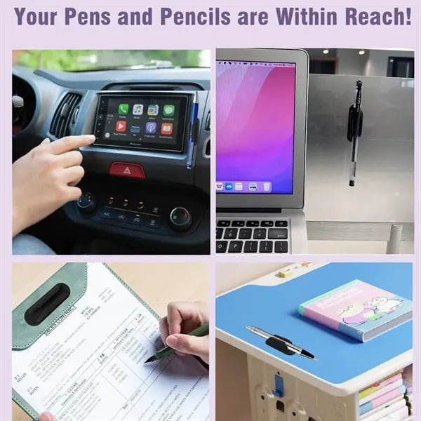 Silicone Self-Adhesive Pen Holder Stand Desk Organizer